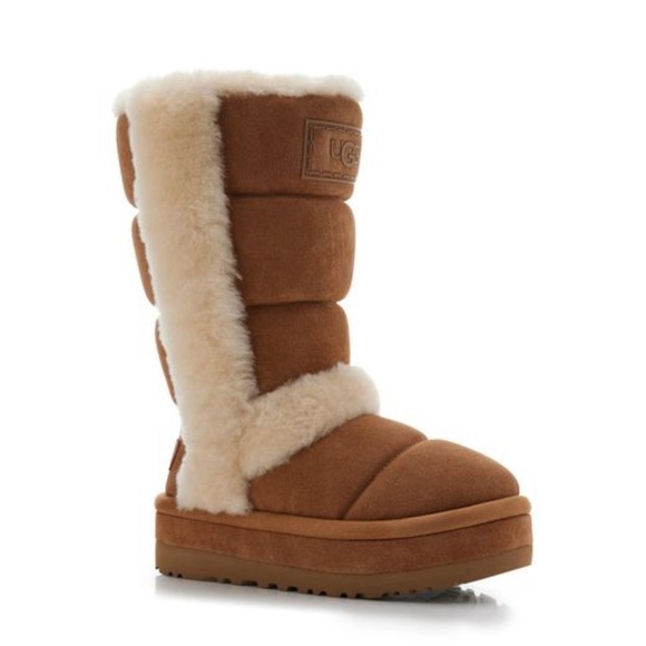 Women's Brown Classic Chillapeak Tall Shearling Platform Boot - Picture 5 of 5